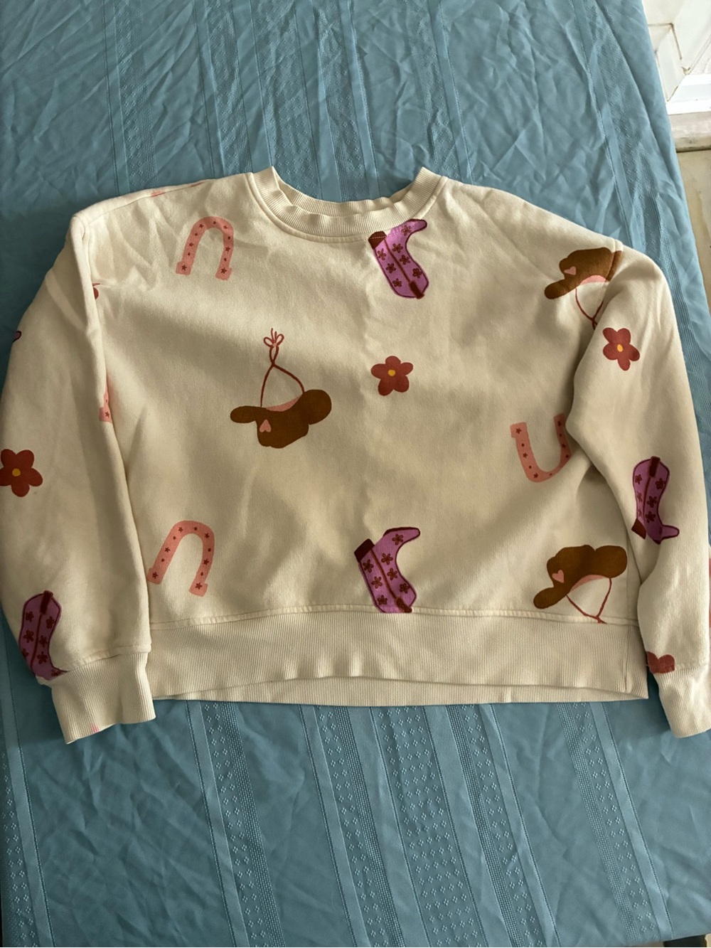 Old Navy Girl’s XL Western Motif Crewneck Sweater